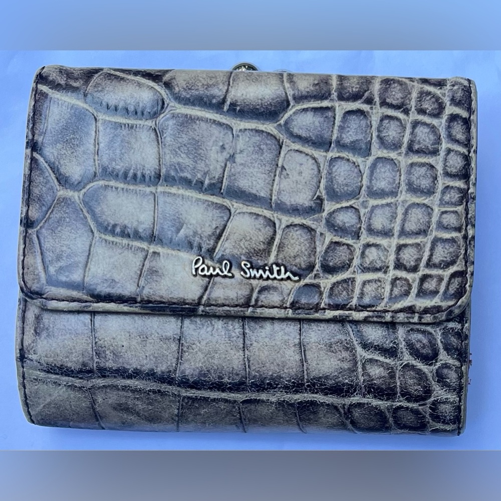 Paul Smith - Beautiful, authentic, embossed bi-fold leather wallet